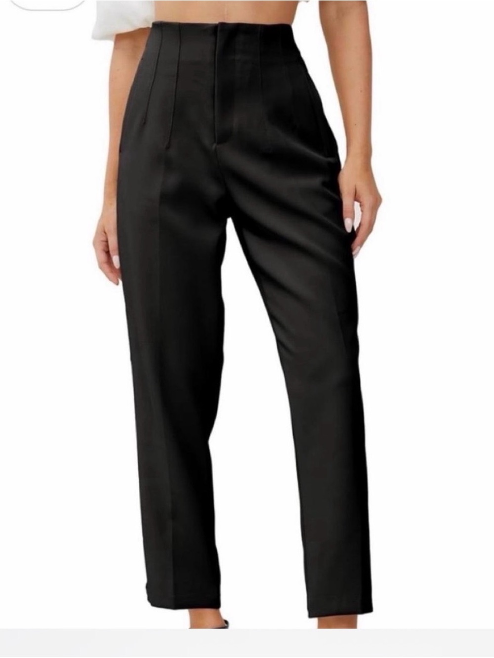 Zara Classic High-Waist Tailored Black Women's Trousers